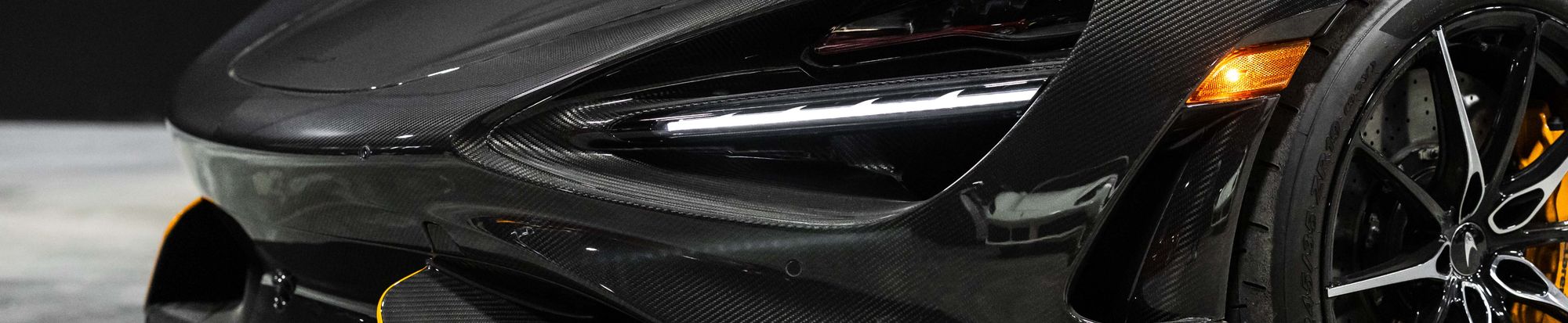 the front bumper of a McLaren supercar