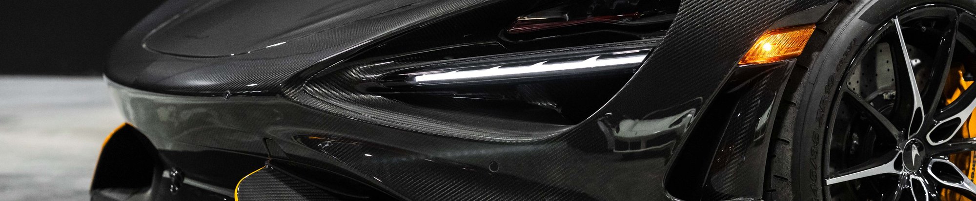 the front bumper of a McLaren supercar