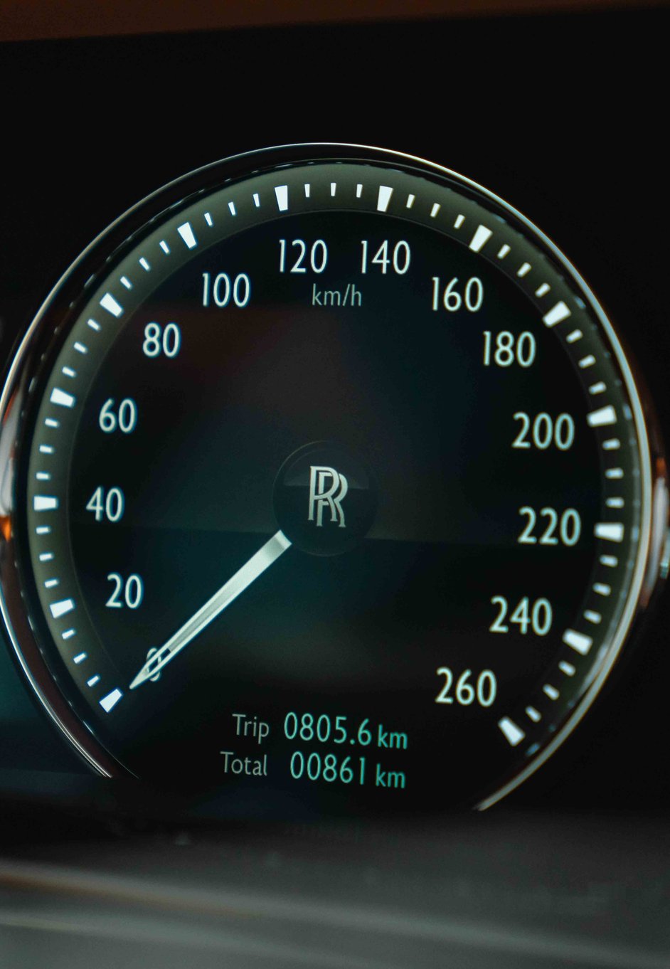 a rolls royce speedometer