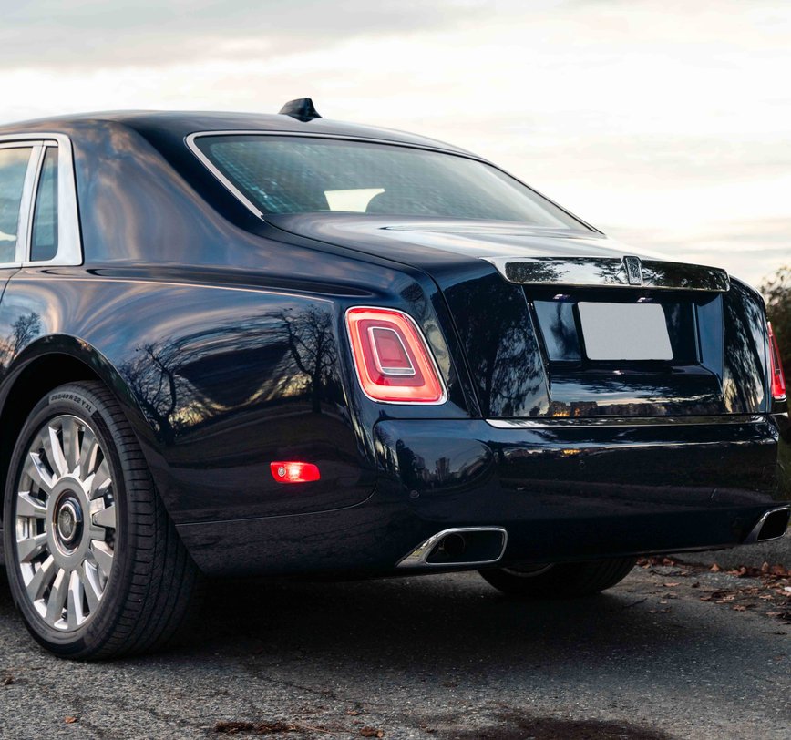 the rear bumper of a rolls royce